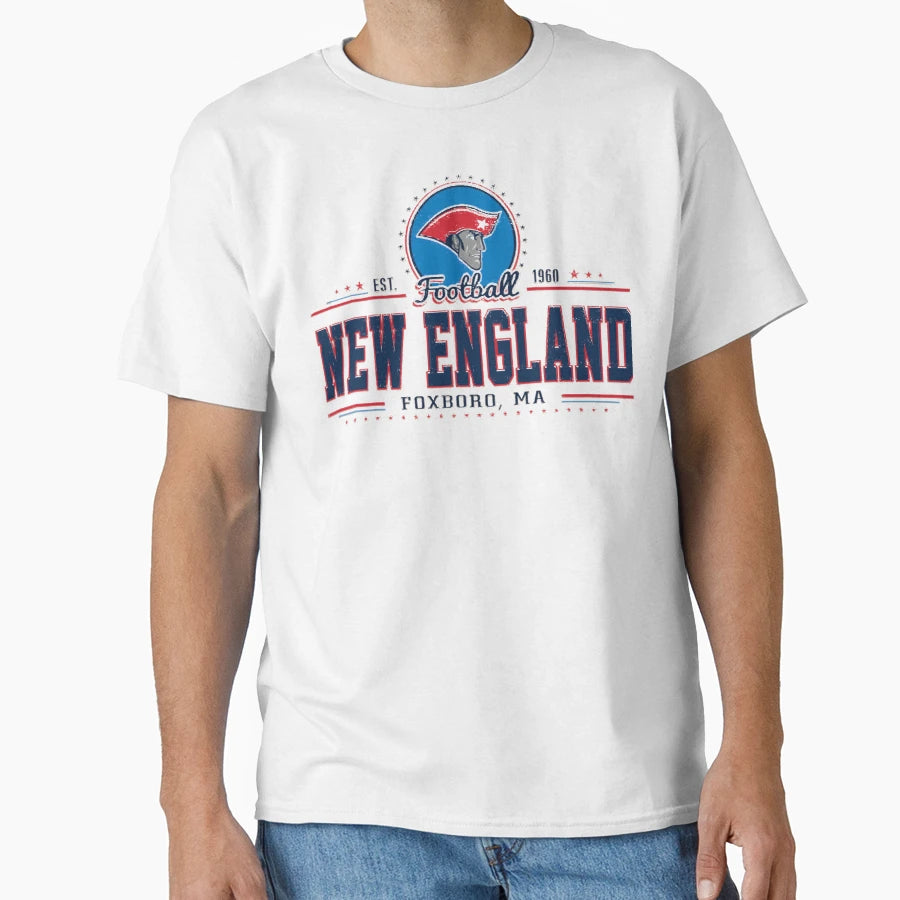 Football New England Foxboro Ma Pat T-Shirt - Trendy Graphic for Adults - T-Shirt, Sweatshirt, Hoodie