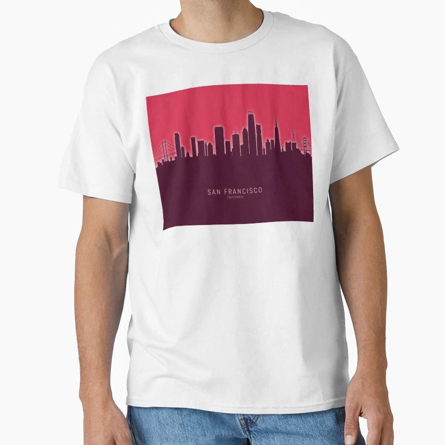 San Francisco California Skyline T-Shirt - Casual Everyday Wear Unisex - T-Shirt, Sweatshirt, Hoodie