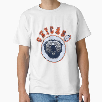 Chicago Football Bear Illinois T-Shirt - Minimalist Print Unisex - T-Shirt, Sweatshirt, Hoodie