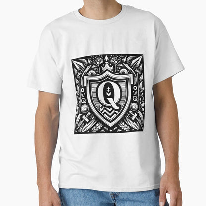 Letter Q T-Shirt - Unique Graphic Unisex - T-Shirt, Sweatshirt, Hoodie