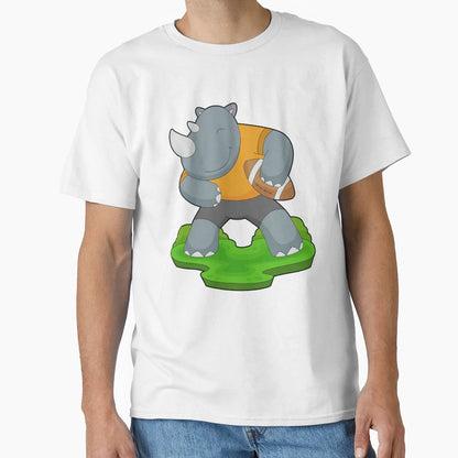 Rhino American Football T-Shirt - Minimalist Print Unisex - T-Shirt, Sweatshirt, Hoodie