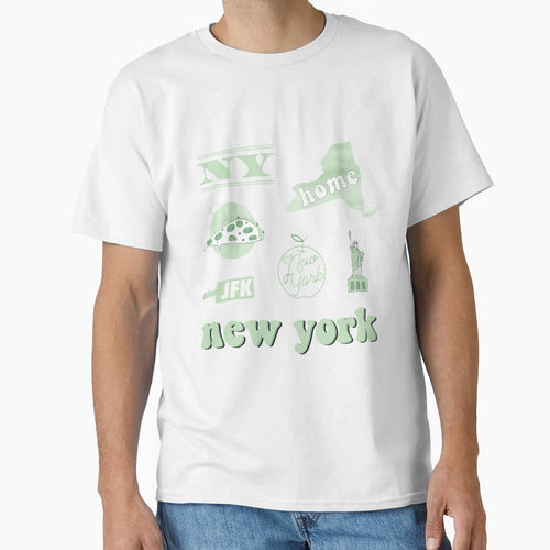 Light Green Watercolor New York Us T-Shirt - Trendy Graphic for Adults - T-Shirt, Sweatshirt, Hoodie