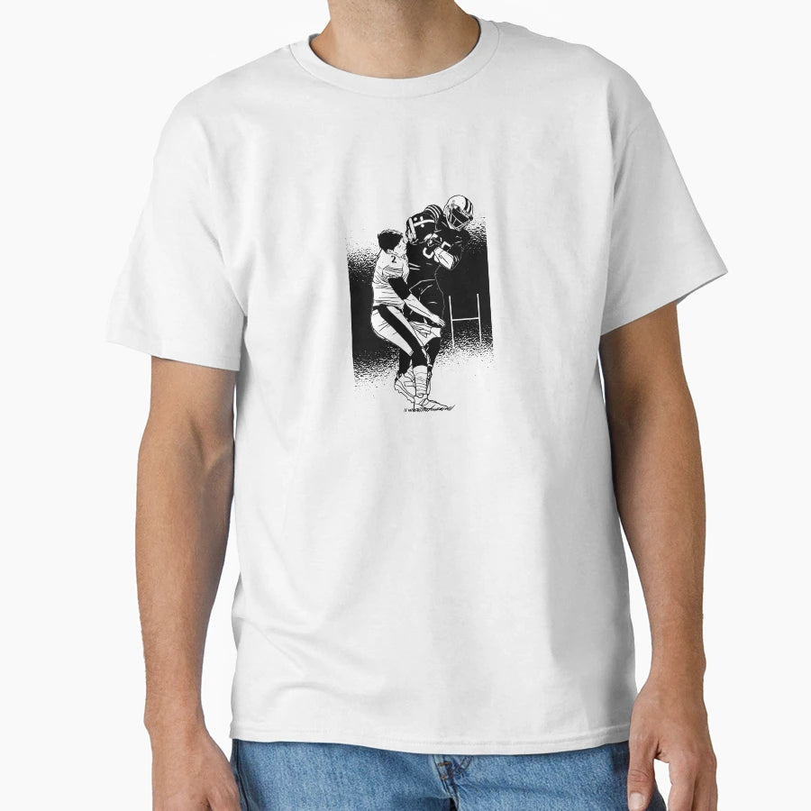 Football Player T-Shirt - Minimalist Print Men Women - T-Shirt, Sweatshirt, Hoodie