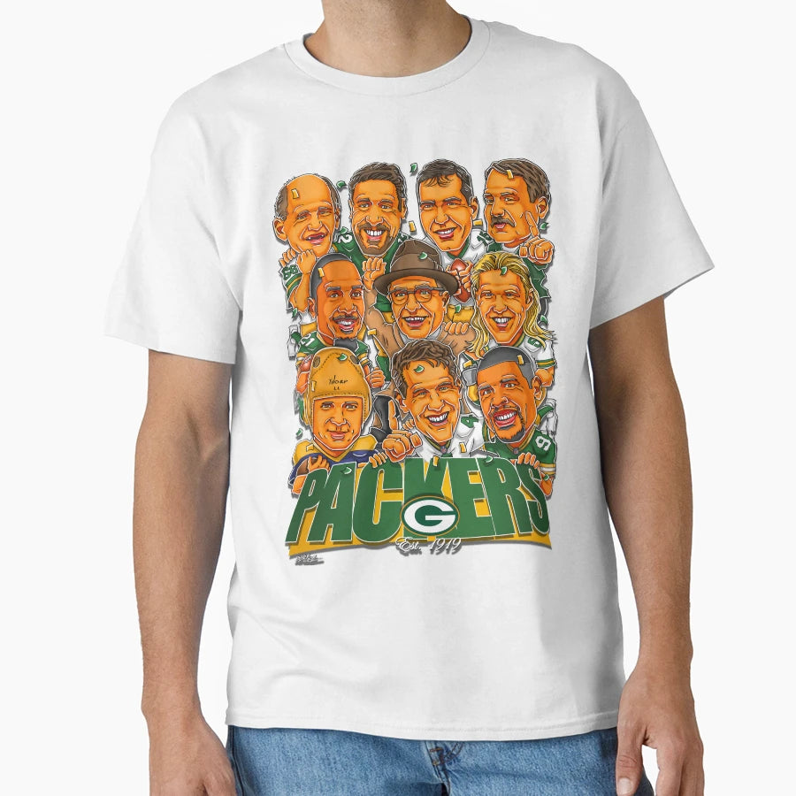 Green Bay Packers Greatest Players T-Shirt - Minimalist Print Unisex - T-Shirt, Sweatshirt, Hoodie