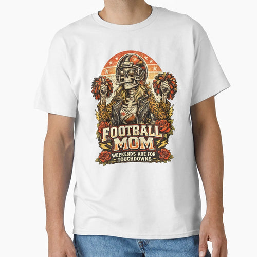 Football Mom Skull Mom T-Shirt - Trendy Graphic Unisex - T-Shirt, Sweatshirt, Hoodie