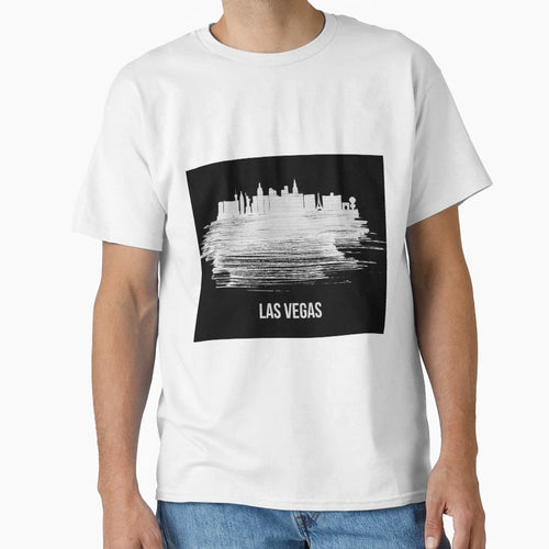 Las Vegas White City Skyline T-Shirt - Fun Novelty Design for Adults - T-Shirt, Sweatshirt, Hoodie