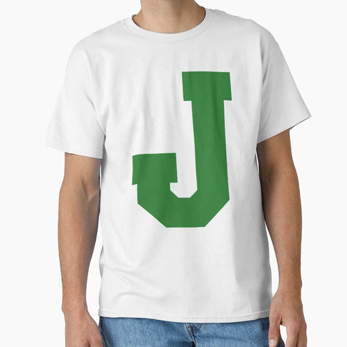 Alphabet Green J Sports Letter J T-Shirt - Graphic Print for Adults - T-Shirt, Sweatshirt, Hoodie