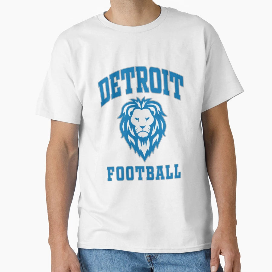 Detroit Football Fan T-Shirt - Minimalist Print for Adults - T-Shirt, Sweatshirt, Hoodie
