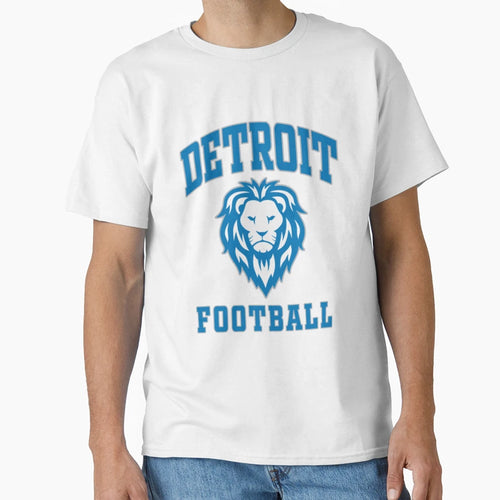 Detroit Football Fan T-Shirt - Minimalist Print for Adults - T-Shirt, Sweatshirt, Hoodie