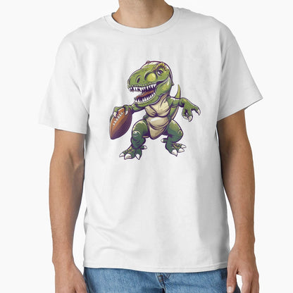 Dinosaur American Football Player T-Shirt - Fun Novelty Design Unisex - T-Shirt, Sweatshirt, Hoodie