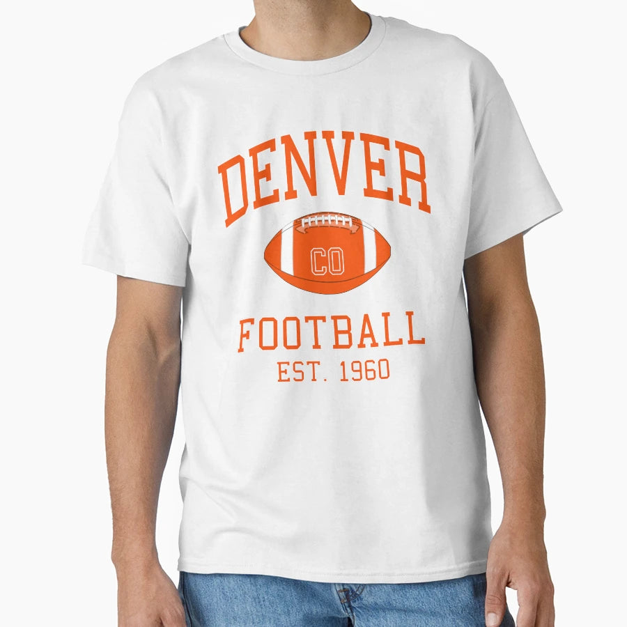 Denver Football T-Shirt - Trendy Graphic Men Women - T-Shirt, Sweatshirt, Hoodie