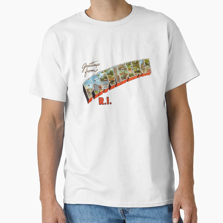 Greetings From Providence Rhode Island T-Shirt - Minimalist Print Men Women - T-Shirt, Sweatshirt, Hoodie