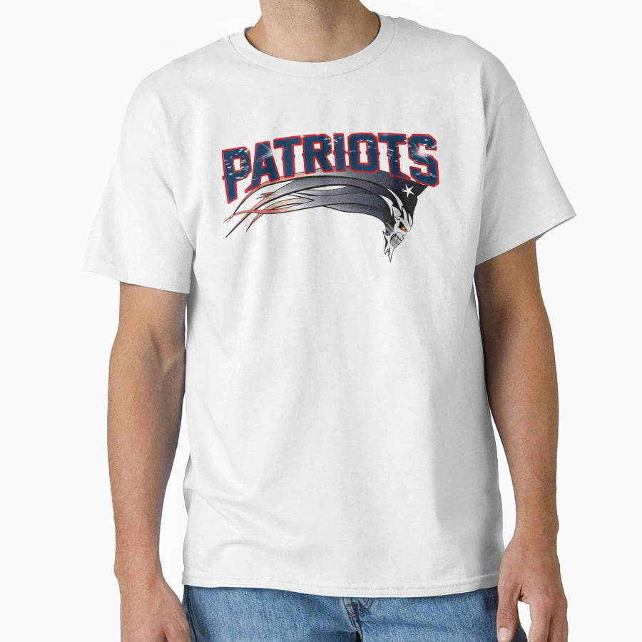 New England Football Skull Logo T-Shirt - Casual Everyday Wear for Adults - T-Shirt, Sweatshirt, Hoodie