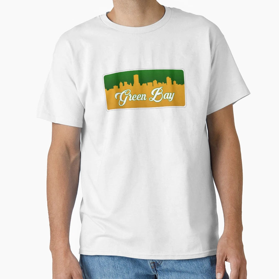 Green Bay Football Skyline T-Shirt - Graphic Print Men Women - T-Shirt, Sweatshirt, Hoodie