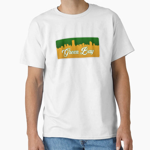Green Bay Football Skyline T-Shirt - Graphic Print Men Women - T-Shirt, Sweatshirt, Hoodie