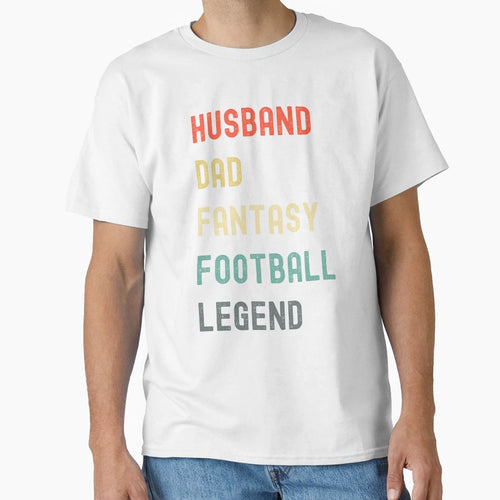 Husband Dad Fantasy Football Legend T-Shirt - Minimalist Print for Adults - T-Shirt, Sweatshirt, Hoodie