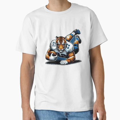 American Football Tiger Player Rugby T-Shirt - Novelty Apparel Unisex - T-Shirt, Sweatshirt, Hoodie