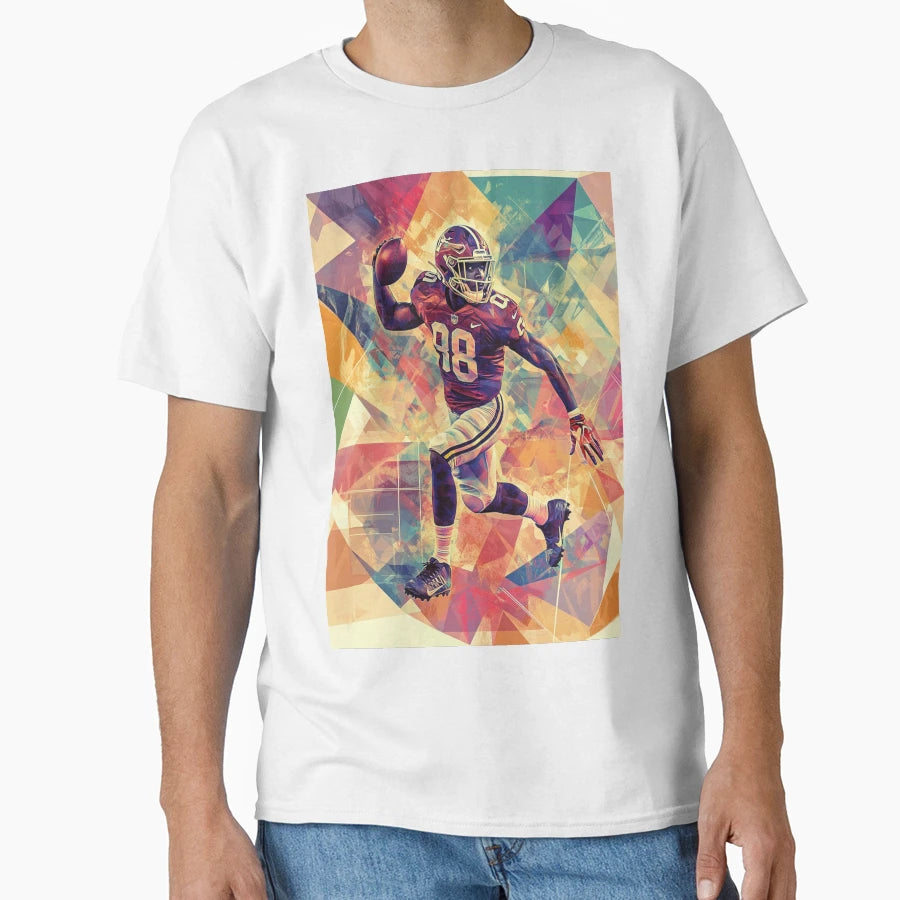 Quaterback Throwing Pass Geometric T-Shirt - Aesthetic Graphic Unisex - T-Shirt, Sweatshirt, Hoodie