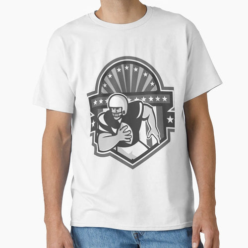 American Football Player Ball T-Shirt - Custom Art Print for Adults - T-Shirt, Sweatshirt, Hoodie