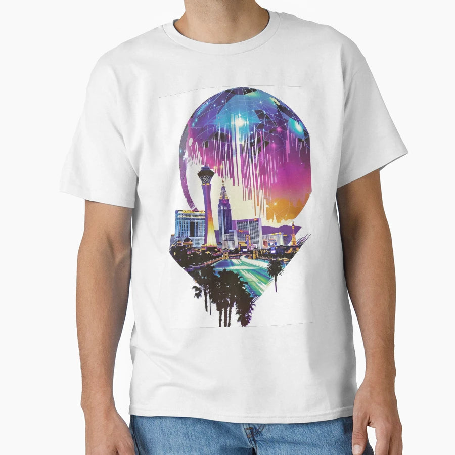 City Nights 80S Vibes Vegas T-Shirt - Trendy Graphic Unisex - T-Shirt, Sweatshirt, Hoodie