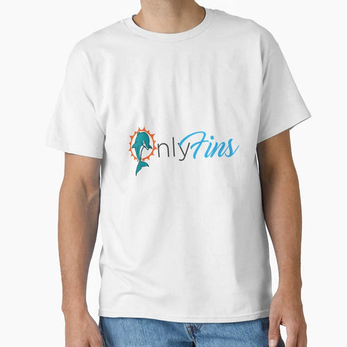 Miami Only Fins Dolphins Parody Logo T-Shirt - Casual Everyday Wear Unisex - T-Shirt, Sweatshirt, Hoodie