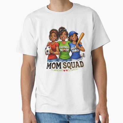 Mom Squad Sports Soccer Football T-Shirt - Minimalist Print for Adults - T-Shirt, Sweatshirt, Hoodie
