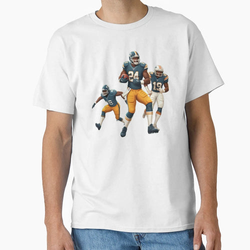 Dynamic American Football Artwork Game T-Shirt - Minimalist Print Unisex - T-Shirt, Sweatshirt, Hoodie