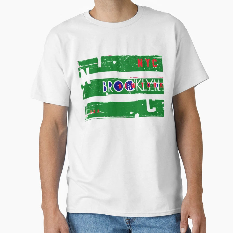 New York Nyc Brooklyn T-Shirt - Custom Art Print Unisex - T-Shirt, Sweatshirt, Hoodie