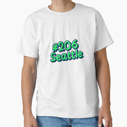 Seattle 206 T-Shirt - Minimalist Print Unisex - T-Shirt, Sweatshirt, Hoodie