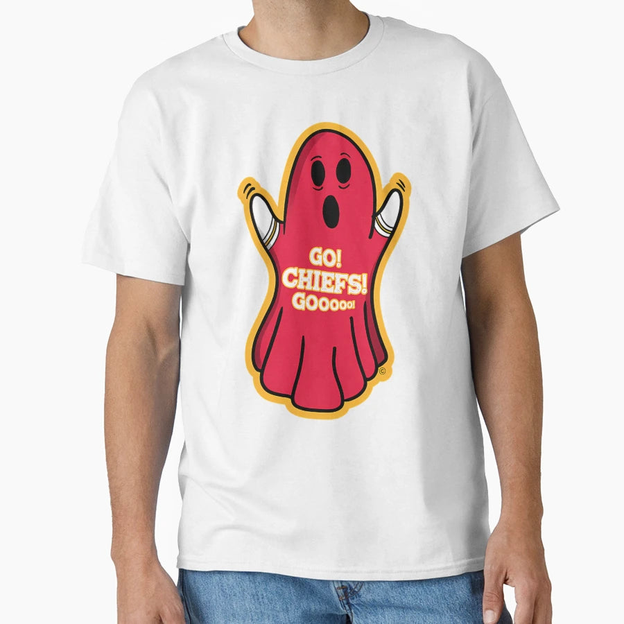 Ghost Kansas City Chiefs T-Shirt - Fun Novelty Design for Adults - T-Shirt, Sweatshirt, Hoodie