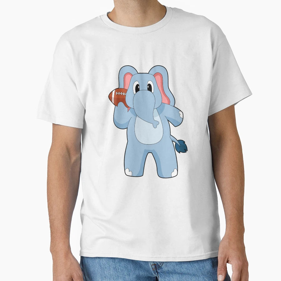 Elephant American Football T-Shirt - Streetwear Style for Adults - T-Shirt, Sweatshirt, Hoodie