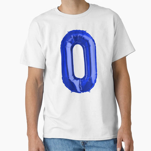 Zero Number 0 Metallic Royal Blue T-Shirt - Streetwear Style Men Women - T-Shirt, Sweatshirt, Hoodie