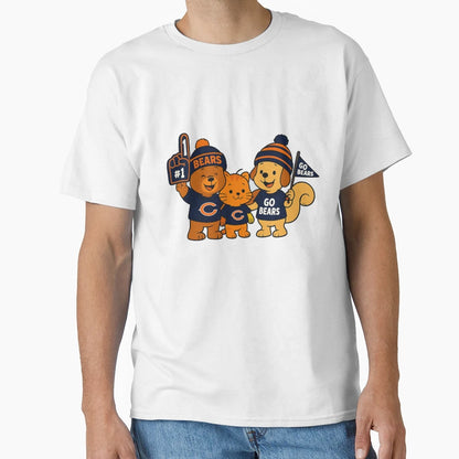 Go Bears Chicago Bears Bear T-Shirt - Custom Art Print Men Women - T-Shirt, Sweatshirt, Hoodie