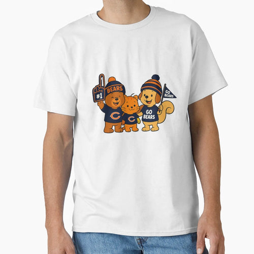 Go Bears Chicago Bears Bear T-Shirt - Custom Art Print Men Women - T-Shirt, Sweatshirt, Hoodie