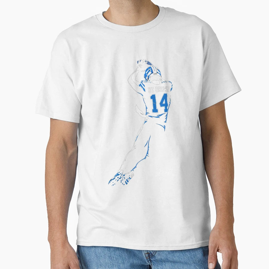 Amon Ra St Brown Detroit 14 T-Shirt - Casual Everyday Wear Men Women - T-Shirt, Sweatshirt, Hoodie