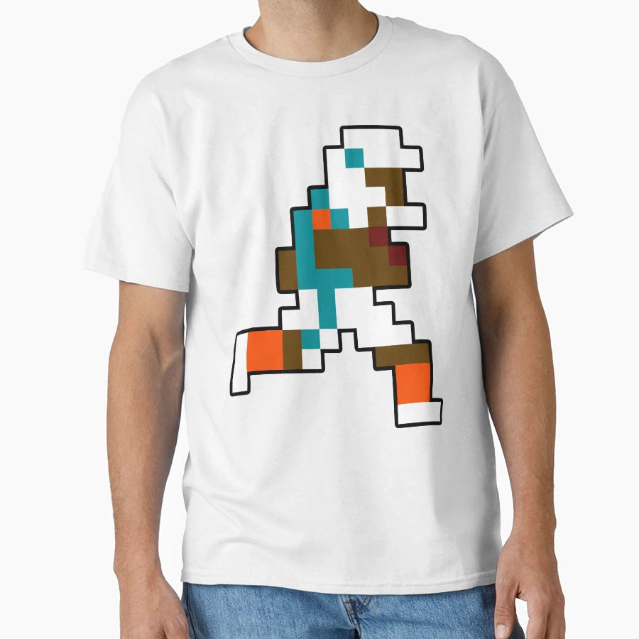 8 Bit Miami Pixel Football Player T-Shirt - Novelty Apparel Men Women - T-Shirt, Sweatshirt, Hoodie