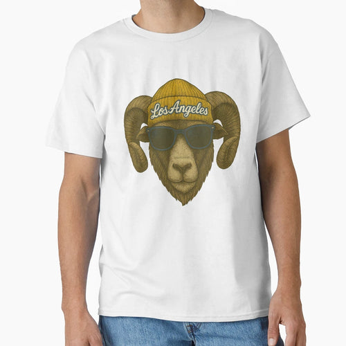 Los Angeles Ram Beanie Shades City Vibes T-Shirt - Novelty Apparel Unisex - T-Shirt, Sweatshirt, Hoodie