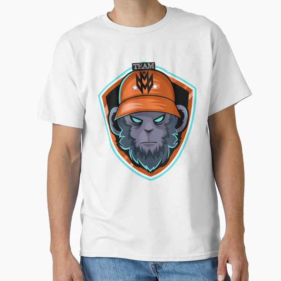Gorilla Head Hat Team Logo T-Shirt - Unique Graphic Unisex - T-Shirt, Sweatshirt, Hoodie