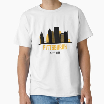 Pittsburgh Steel City T-Shirt - Minimalist Print Men Women - T-Shirt, Sweatshirt, Hoodie