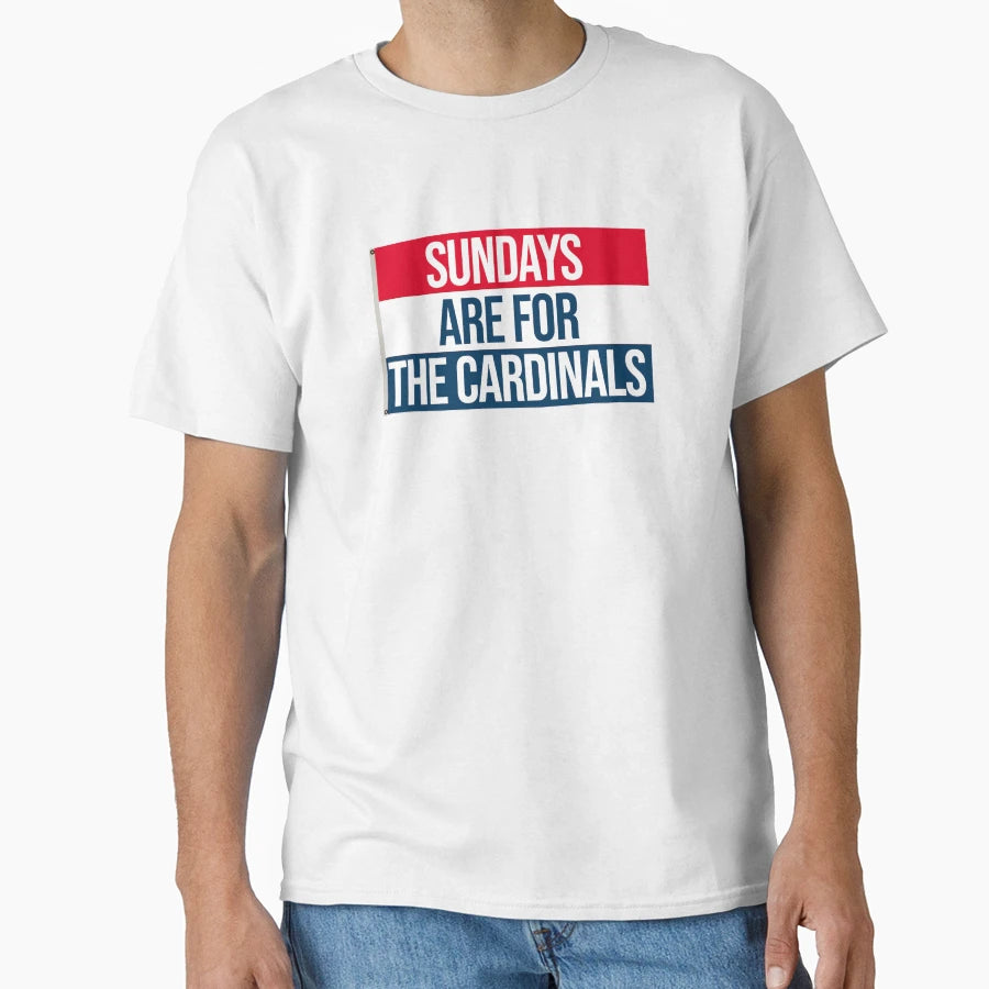 Sundays Are Cardinals T-Shirt - Minimalist Print for Adults - T-Shirt, Sweatshirt, Hoodie