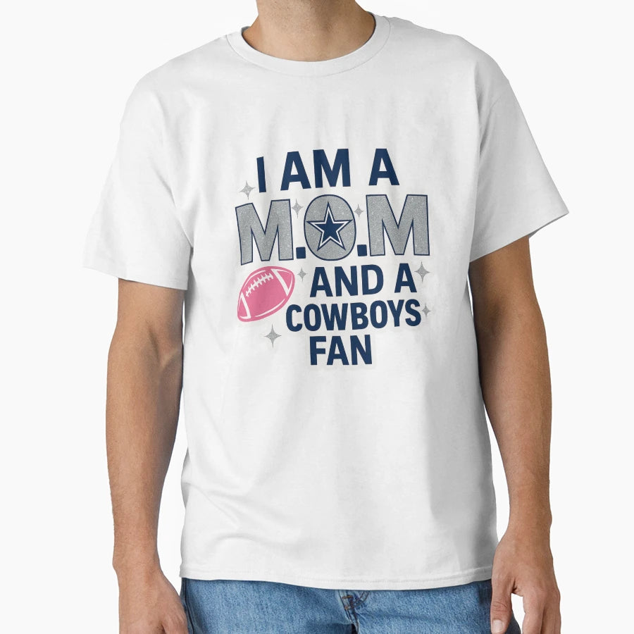 M O M Mode Activated Dallas Cowboys T-Shirt - Unique Graphic for Adults - T-Shirt, Sweatshirt, Hoodie