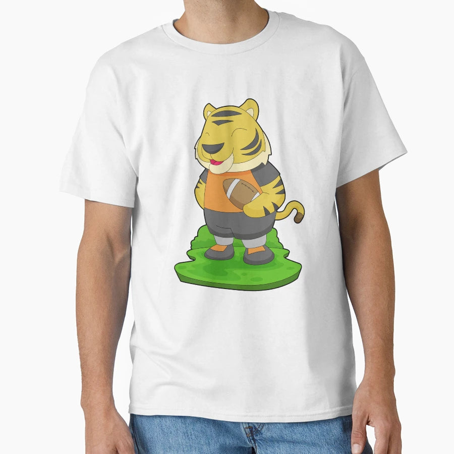 Tiger American Football Sports T-Shirt - Custom Art Print Unisex - T-Shirt, Sweatshirt, Hoodie