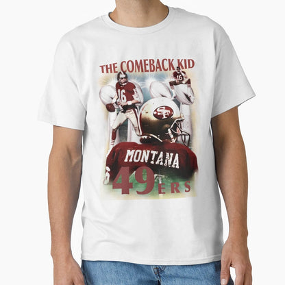 Joe Montana Comeback T-Shirt - Minimalist Print for Adults - T-Shirt, Sweatshirt, Hoodie