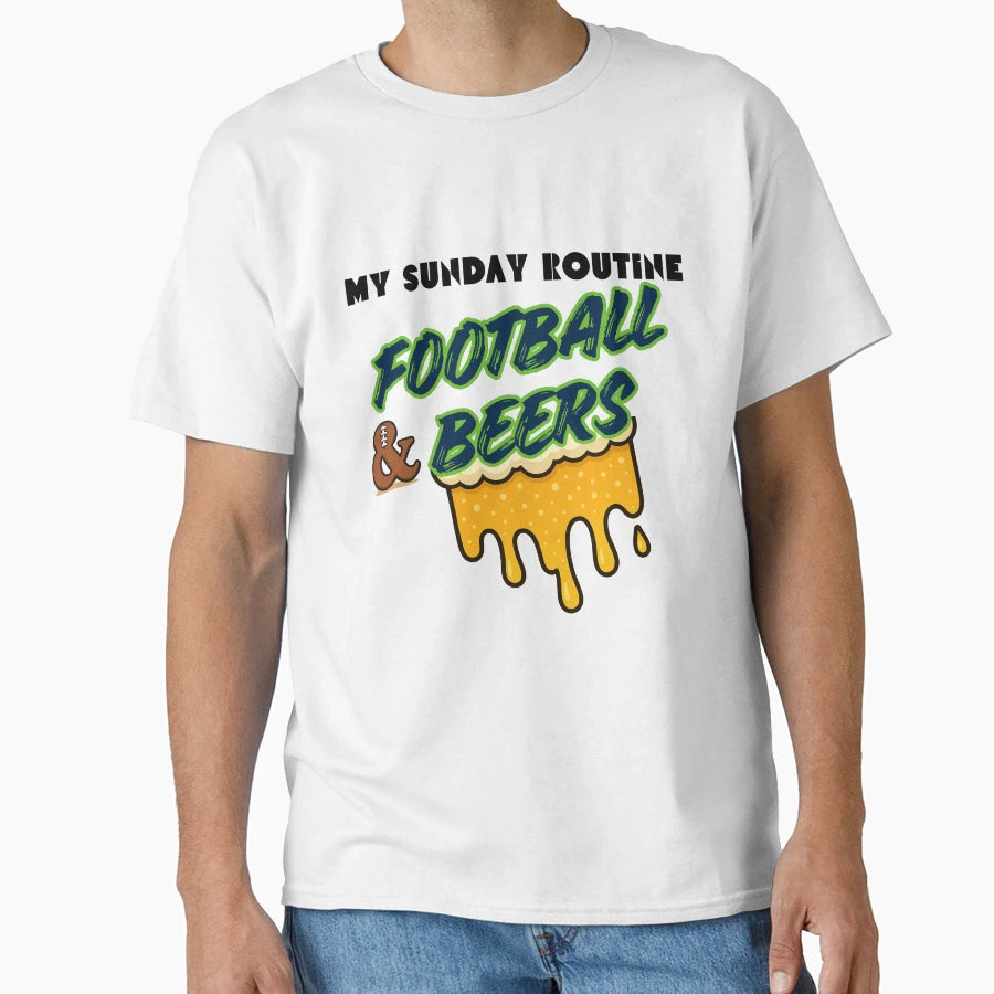 Seattle Seahawks Sunday Routine T-Shirt - Aesthetic Graphic Unisex - T-Shirt, Sweatshirt, Hoodie