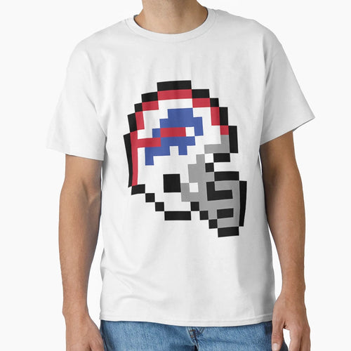 Buffalo Bills 8 Bit Football Helmet T-Shirt - Minimalist Print Men Women - T-Shirt, Sweatshirt, Hoodie
