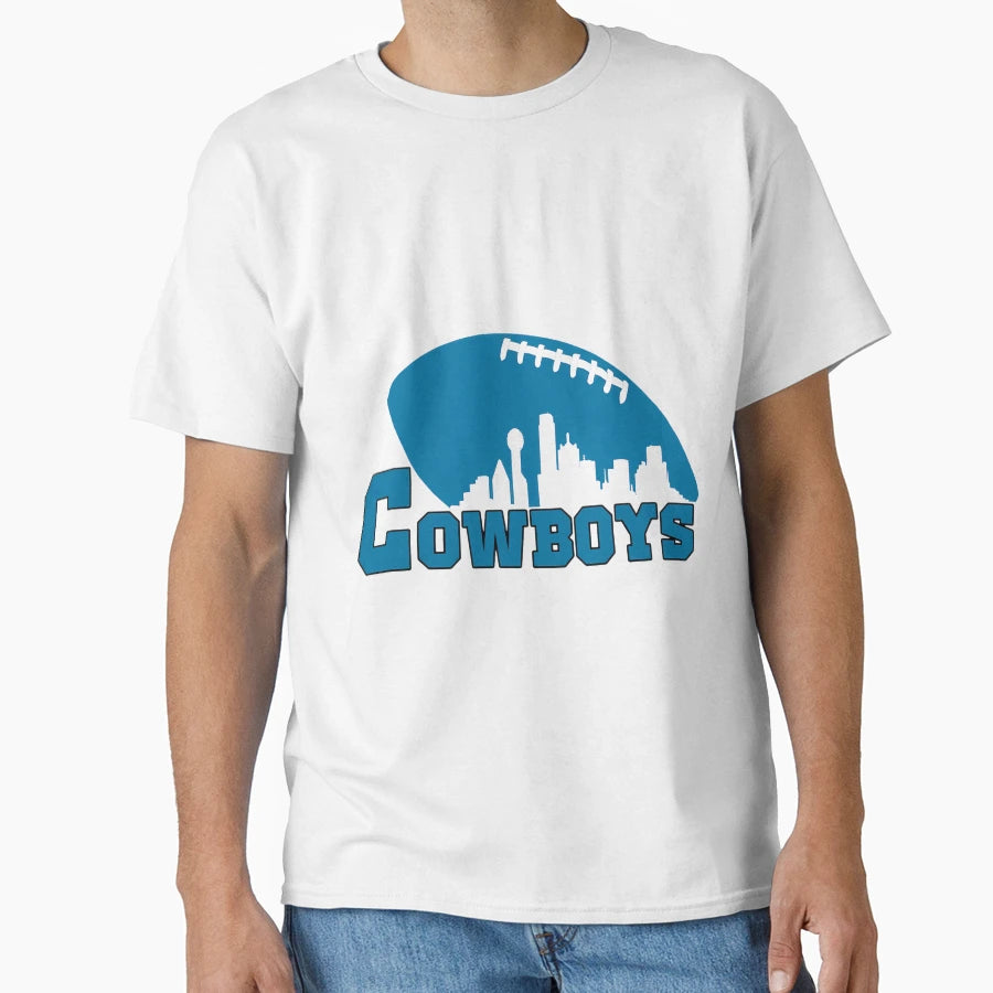 Dallas Football Skyline Fan Art T-Shirt - Novelty Apparel Men Women - T-Shirt, Sweatshirt, Hoodie