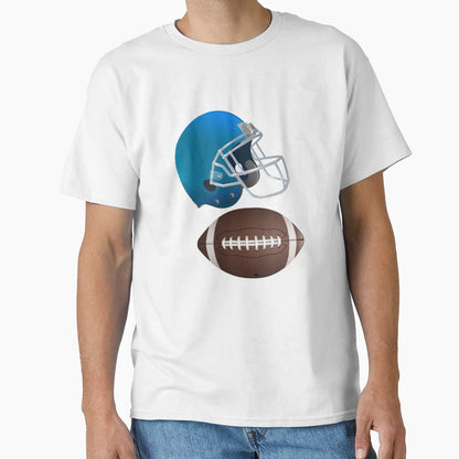 Football Gameday Helmet And Ball T-Shirt - Casual Everyday Wear Unisex - T-Shirt, Sweatshirt, Hoodie