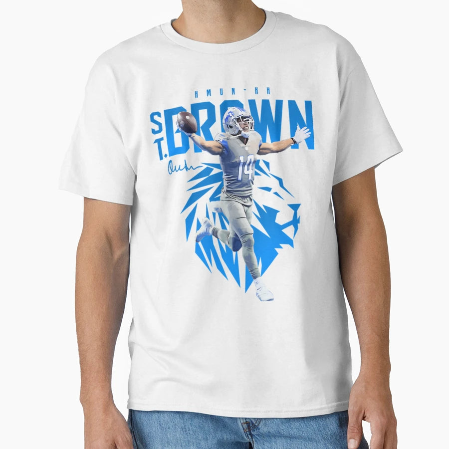 Detroit Football Amon Ra St Brown Lions T-Shirt - Unique Graphic Unisex - T-Shirt, Sweatshirt, Hoodie