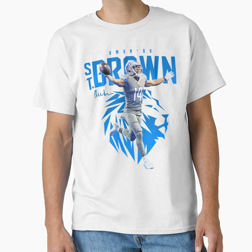 Detroit Football Amon Ra St Brown Lions T-Shirt - Unique Graphic Unisex - T-Shirt, Sweatshirt, Hoodie