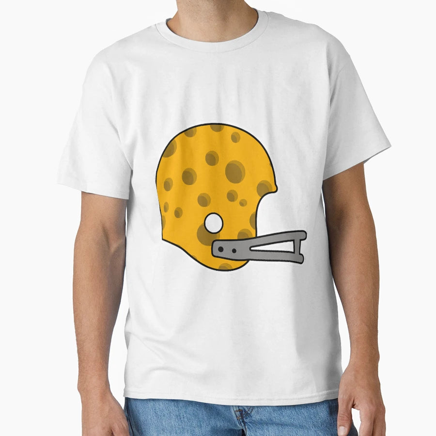 Wisconsin Cheese Helmet Green T-Shirt - Custom Art Print for Adults - T-Shirt, Sweatshirt, Hoodie